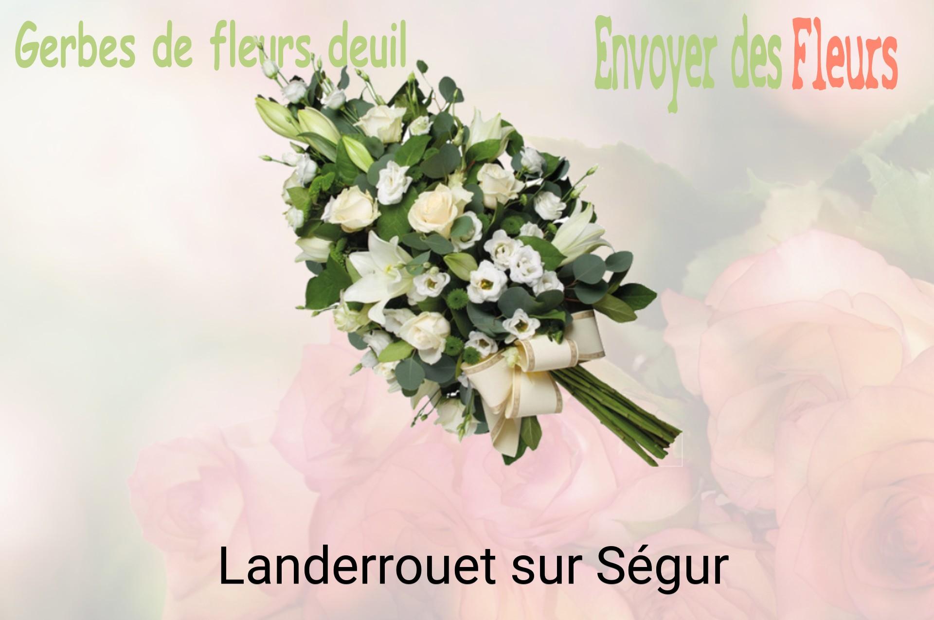 Gerbe de fleurs de deuil livrée à Landerrouet-sur-Ségur
